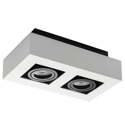 Oprawa natynkowa STOBI matowa, piaskowana 2xGU10 podwójna biała Kanlux