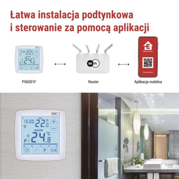 Termostat do podłogówki z aplikacją mobilną