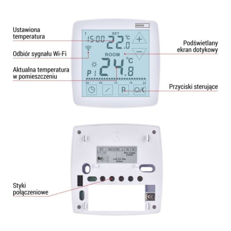Sterowanie temperaturą przez aplikację mobilną