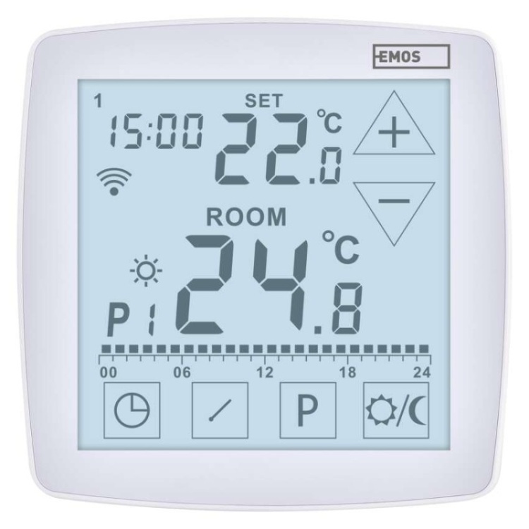 Termostat pokojowy EMOS P56S01 widok frontowy
