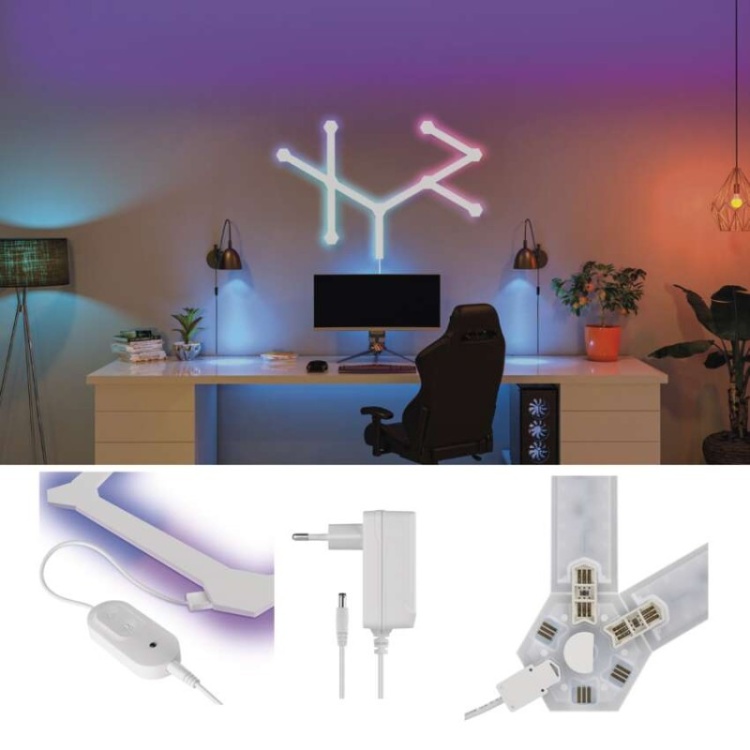 Zestaw LED Lines 9 elementów biały