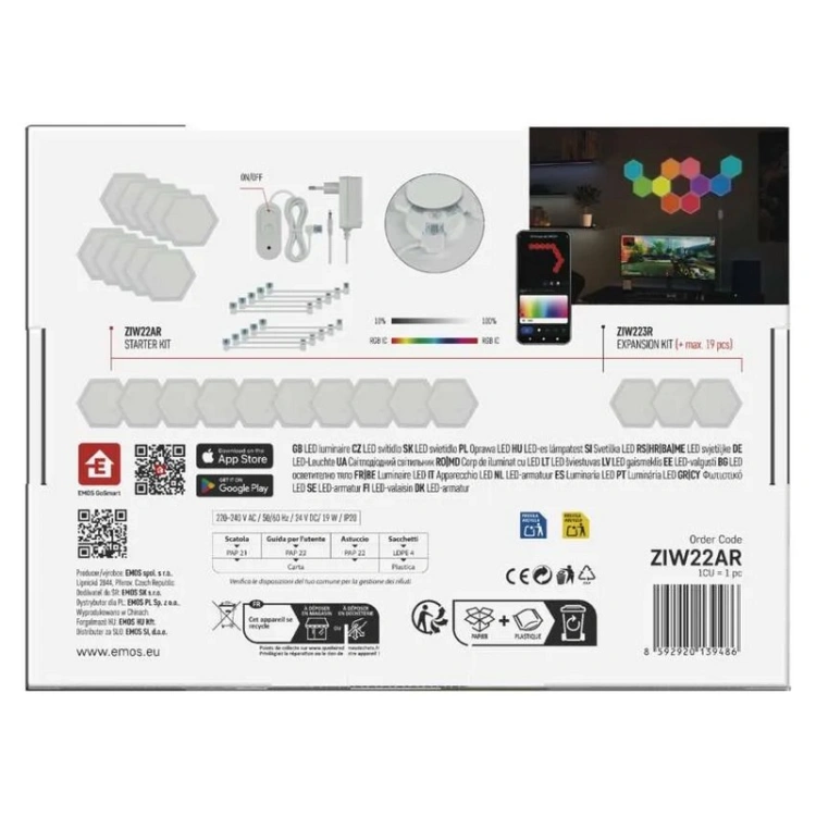 Modułowe oświetlenie LED RGBIC do wnętrz