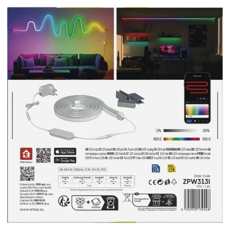 Taśma LED NEON RGBIC 3m EMOS GoSmart