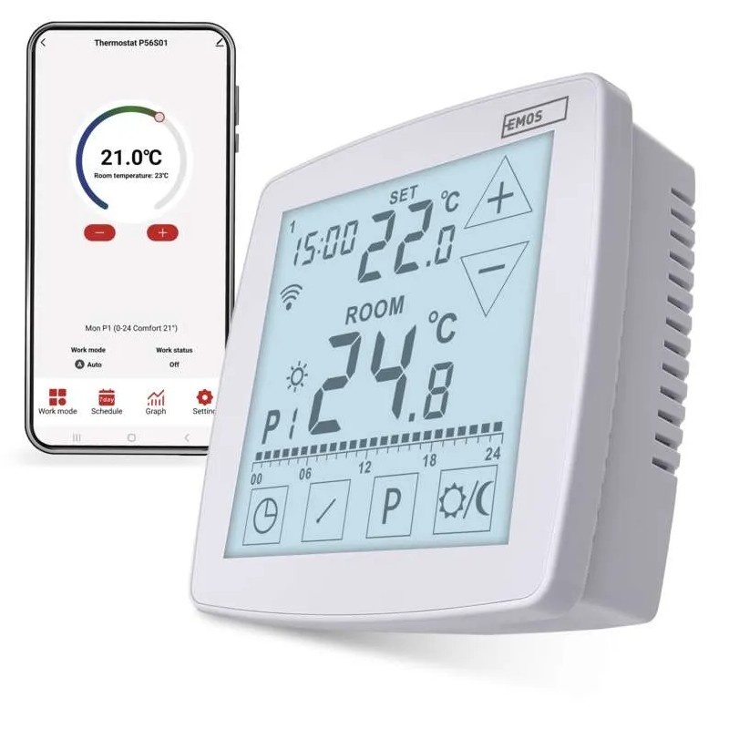 Panel dotykowy termostatu z wyświetlaczem