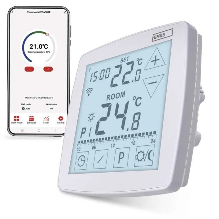 Termostat do ogrzewania podłogowego EMOS P56S01F