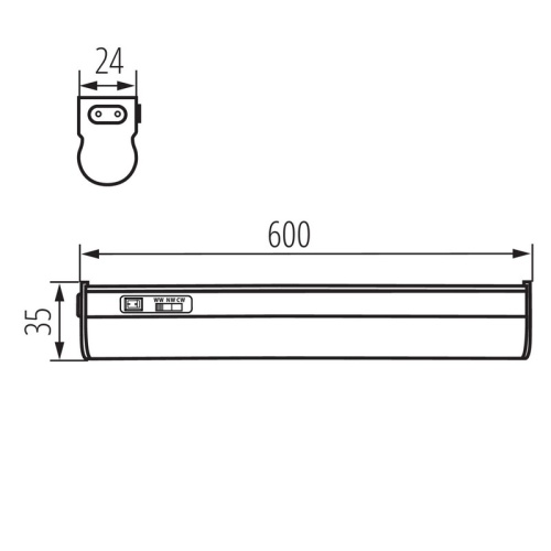 Kompaktowa oprawa podszafkowa LED 600mm