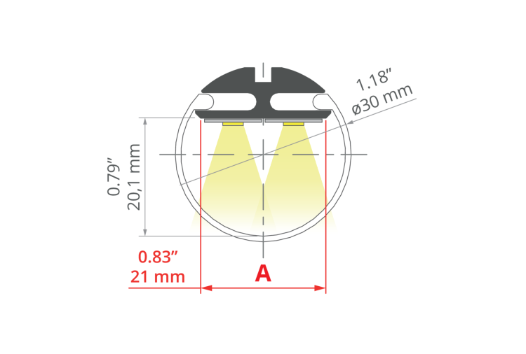 Profil LED JAZ do budowy opraw wiszących, odcinki 1m, 2m, 3m wymiar.png