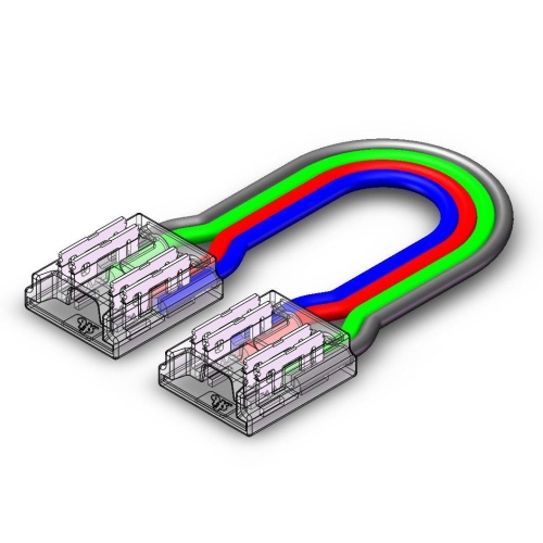 Złączka dwustronna z przewodem do taśmy LED COB 10mm UNILED
