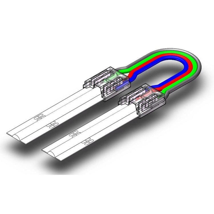 Złączka dwustronna z przewodem do taśmy LED COB 10mm UNILED