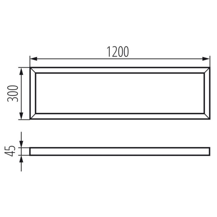 Montaż panelu LED 1200x300 ramka