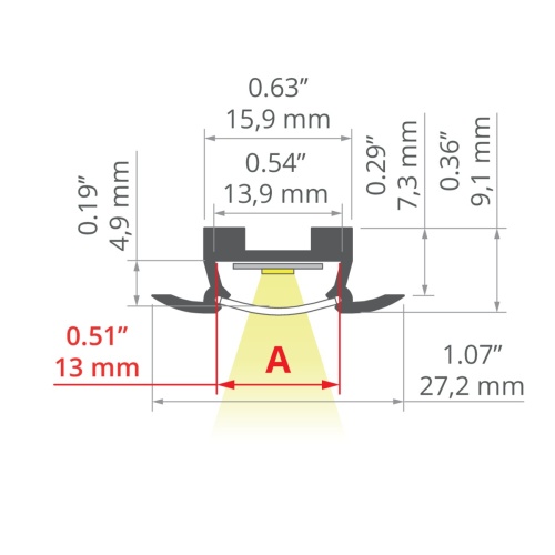 Profil LED TAKO srebrny anodowany, odcinki 1m, 2m wymiar.jpg