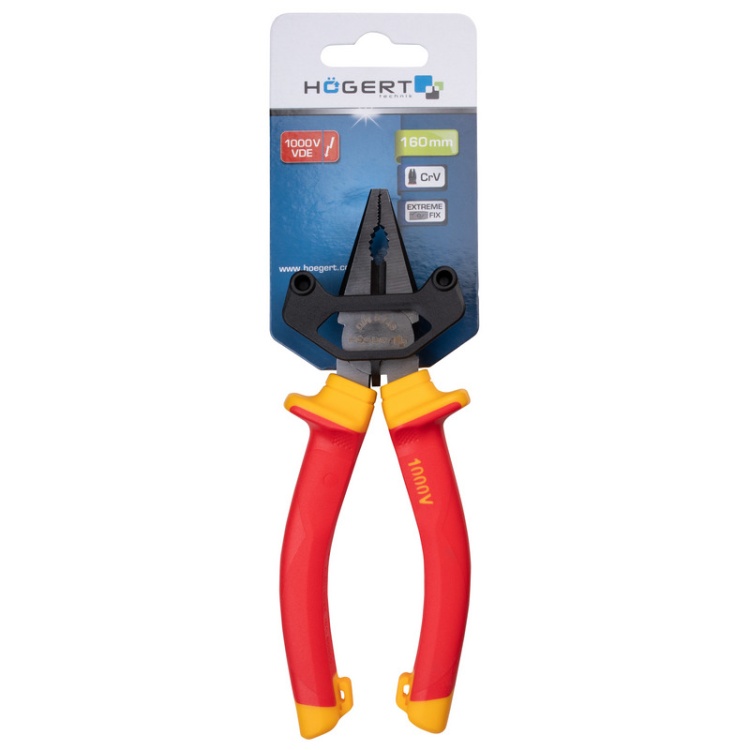 Szczypce z izolowaną rękojeścią i zabezpieczeniem dłoni