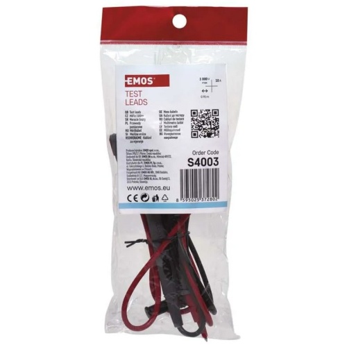 Zestaw przewodów pomiarowych czerwony czarny