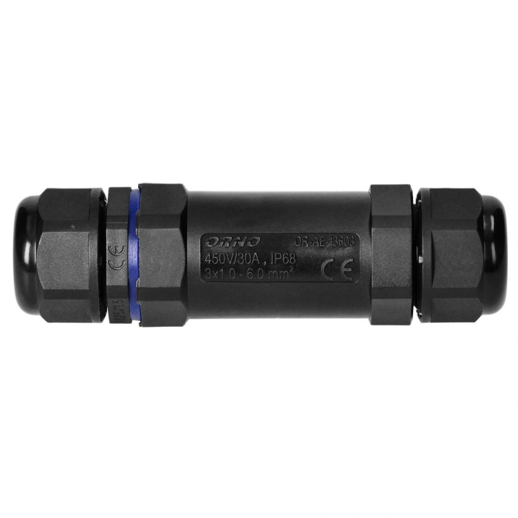 Konektor kablowy prosty IP68,M25, 3x6mm², 450V/30A
