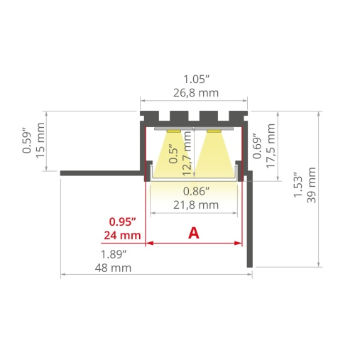 Profil LED KOZUS CR srebrny nieanodowany, odcinki 1m, 2m, 3m wymiar.jpg