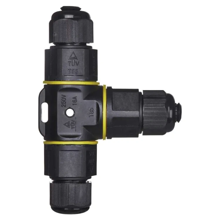 Złącze hermetyczne T do przewodów 3x2,5mm2 250V 16A IP68