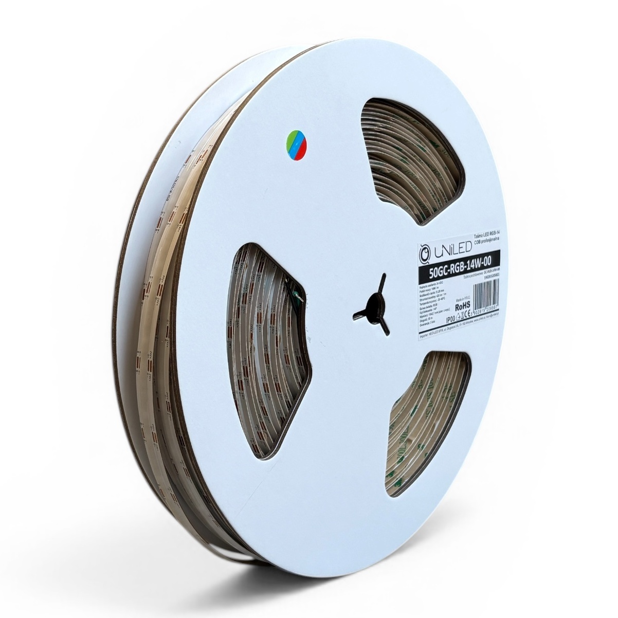 Taśma LED RGB COB UNILED  14W/m rolka 50m