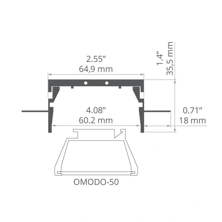 System profili MOD-TEK-50 odcinki 1m, 2m, 3m wymiar.jpg