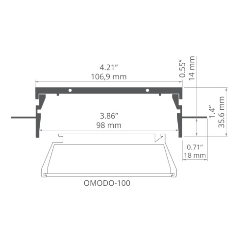 System profili MOD-TEK-100 odcinki 1m, 2m, 3m wymiar.jpg