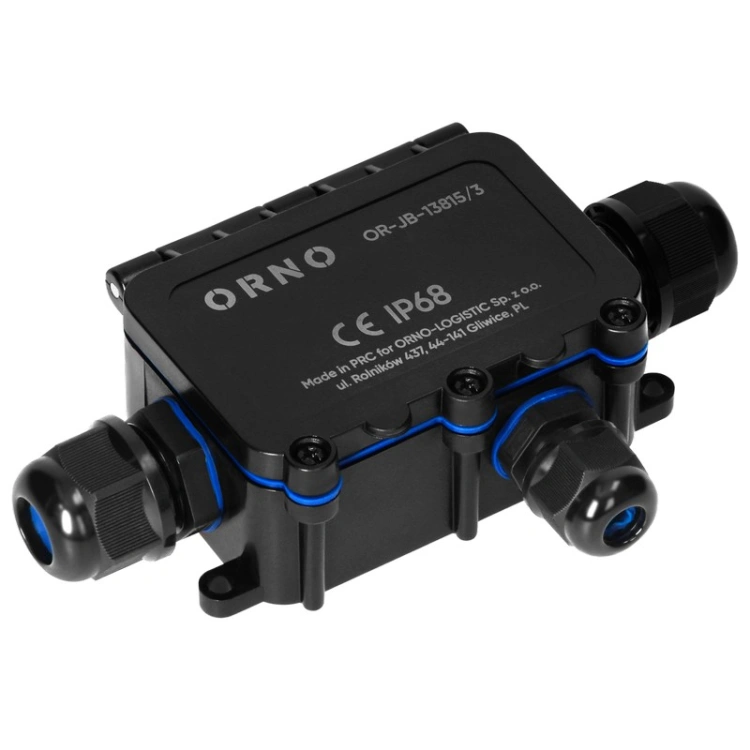 Szczelna puszka natynkowa IP68 z trzema przepustami kablowymi