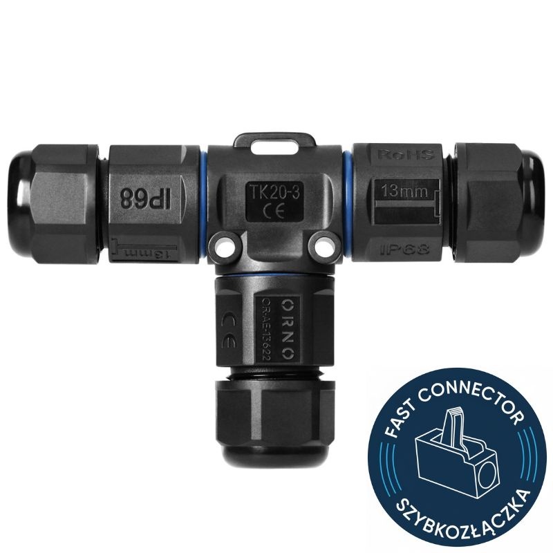 Trójnik kablowy z szybkozłączką IP68