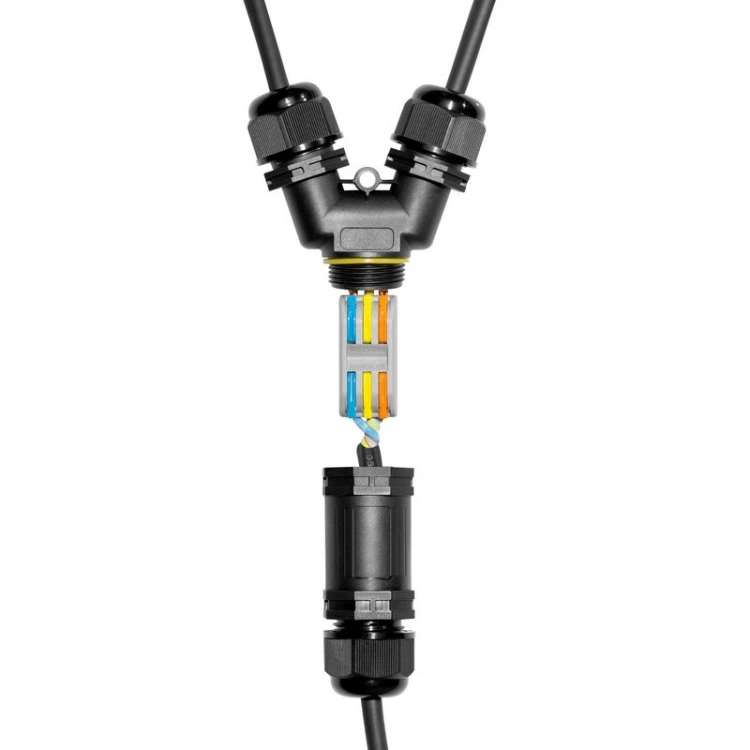 Konektor typu Y do podłączenia naświetlaczy LED