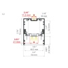 Profil LED MOD-50 czarny RAL odcinki 1m, 2m, 3m wymiar.jpg