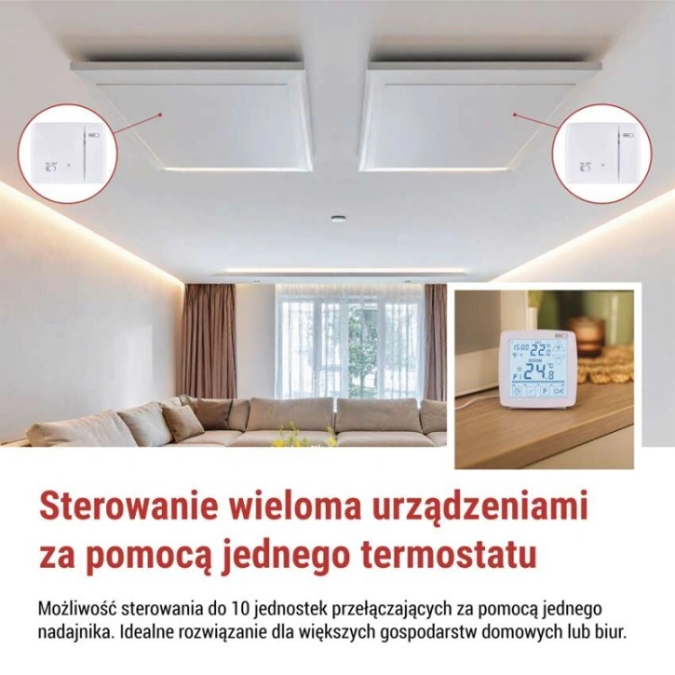 Sterowanie wieloma urządzeniami za pomocą jednego termostatu P56S11