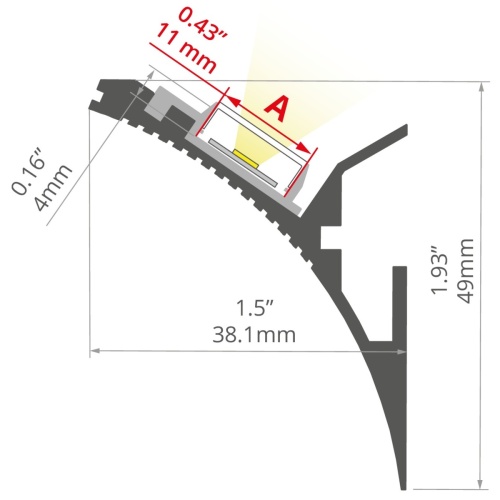 Profil LED LIT nieanodowany, bez przesłony, odcinki 1m, 2m, 3m wymiar.jpg