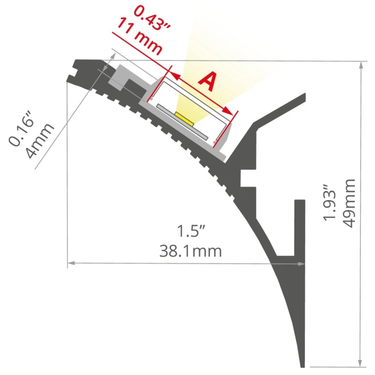 Profil LED LIT nieanodowany, bez przesłony, odcinki 1m, 2m, 3m wymiar.jpg