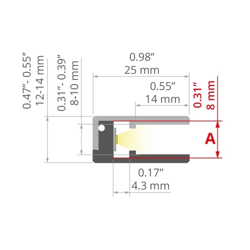Profil KRAV-810 do podświetlania krawędzi szyb; odcinki 1m, 2m, 3m wymiary.jpg