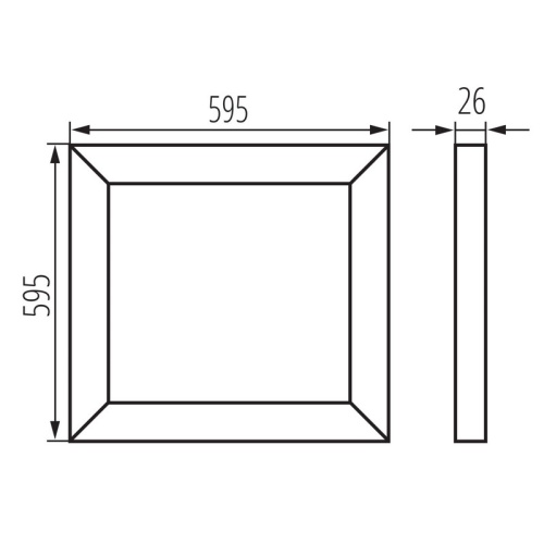 Ramka oświetleniowa LED AVAR 595x595