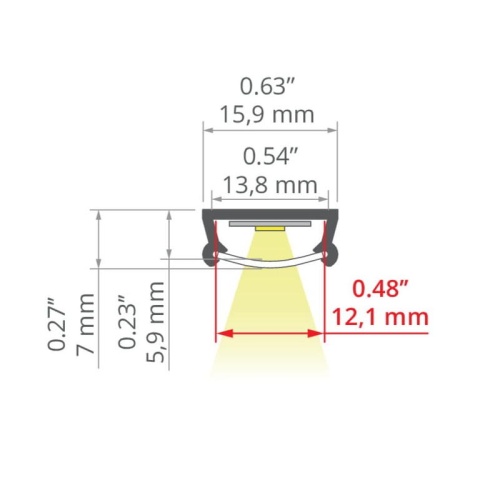 Profil LED TAMI nieanodowany klosz szroniony dostępne długości 1m, 2m wymiar.jpg