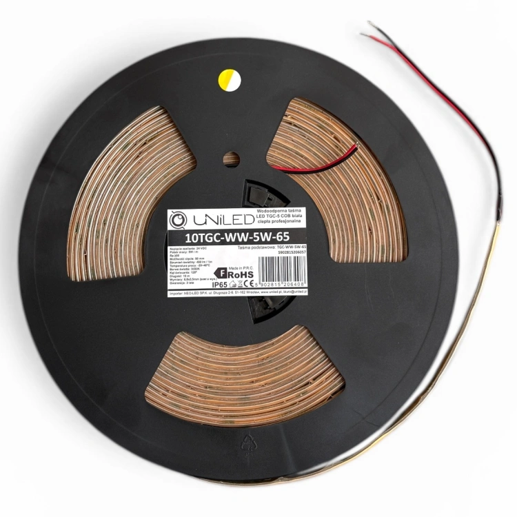 Taśma LED COB 24V 5W/m UNILED 10m