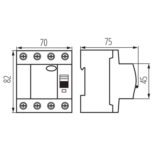 Aparat modułowy 4P 40A do rozdzielnicy KRD10