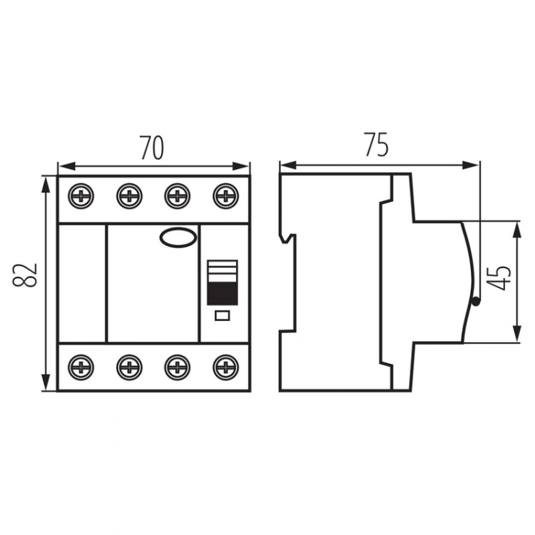 Aparat modułowy 4P 25A do rozdzielnicy KRD10