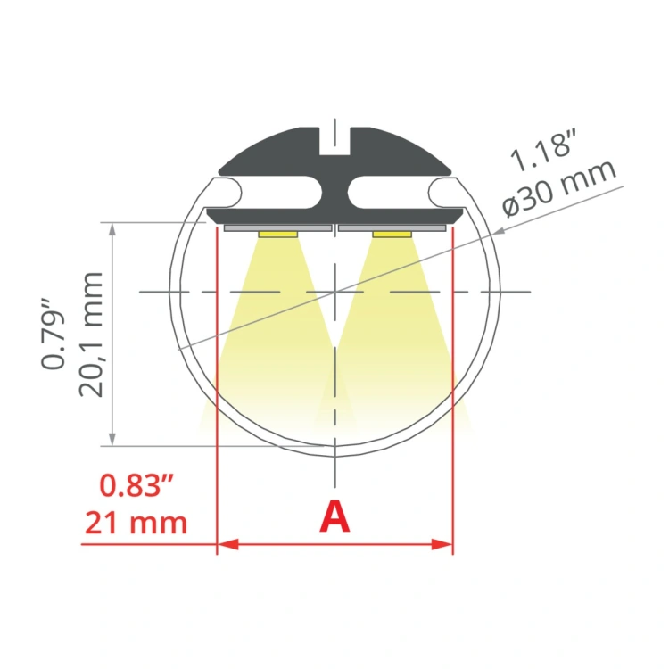 Profil JAZ do budowy opraw wiszących osłona mleczna; odcinki 1m, 2m, 3m wymiar.jpg