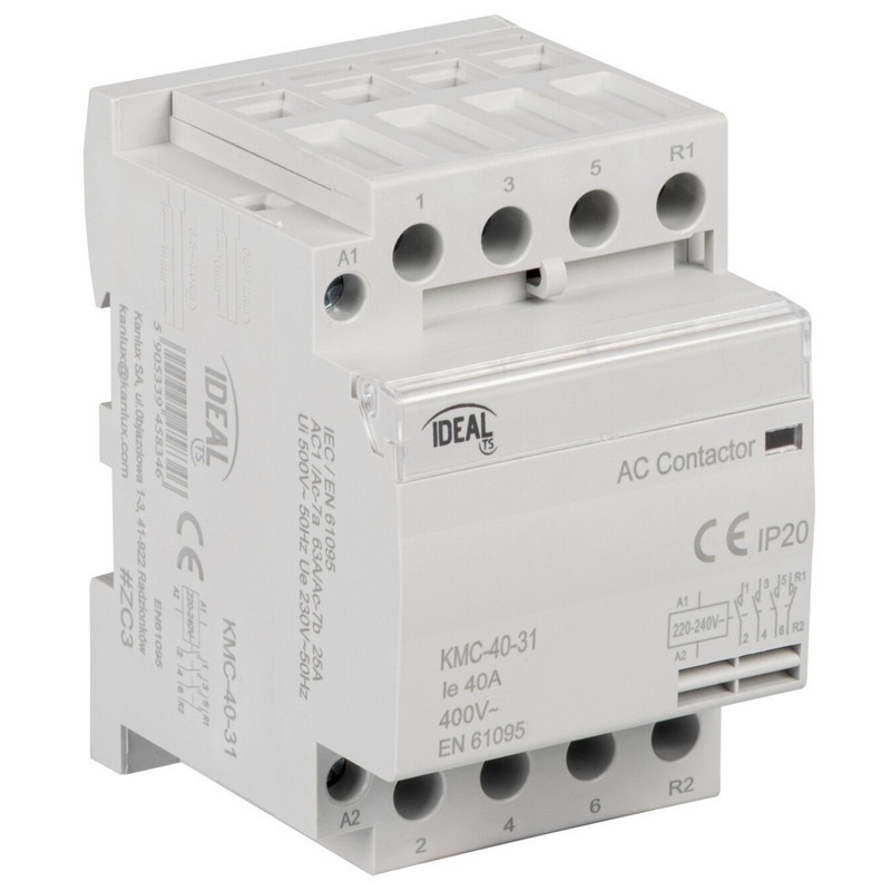 Stycznik modułowy, sterowanie 230V AC KMC-40-31