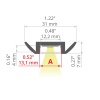 Profil LED STOS-ALU klosz mleczny, długości 1m, 2m, 3m wymiar.jpg