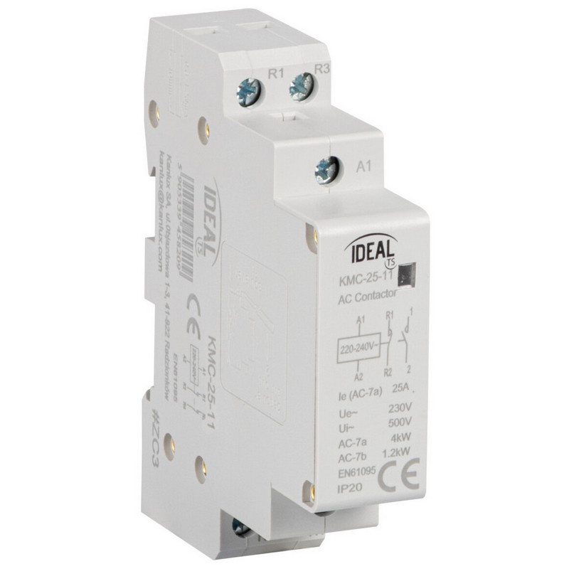 Stycznik modułowy, sterowanie 230V AC KMC-25-11