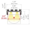 Profil LED Giza anodowany klosz mleczny, odcinki 1m, 2m 3m wymiar.jpg