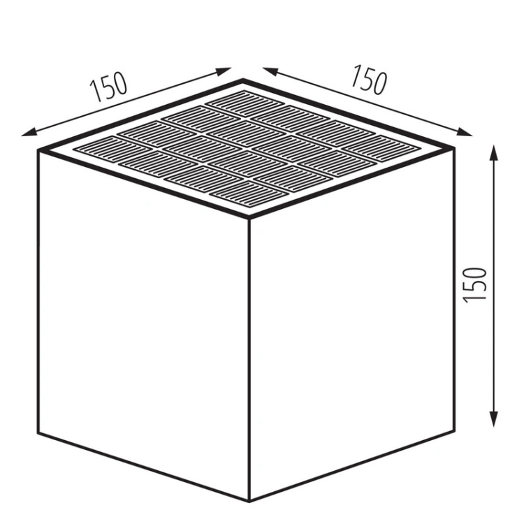 Nowoczesna oprawa solarna LED 150x150x150 mm