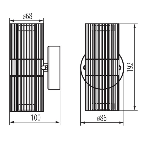 Oprawa elewacyjna 2x GU10 Kanlux