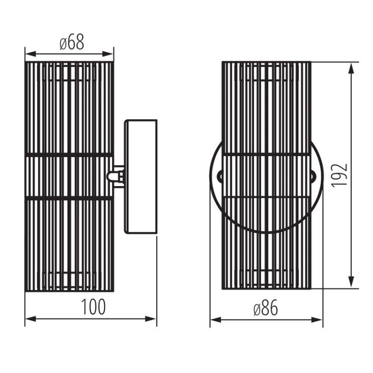 Oprawa elewacyjna 2x GU10 Kanlux