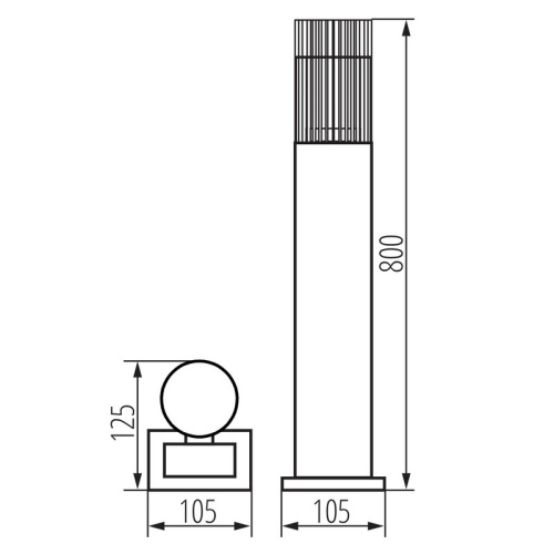 Nowoczesna lampa stojąca do ogrodu 80 cm GU10