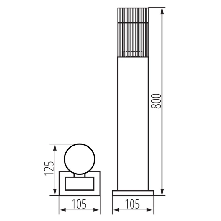 Nowoczesna lampa stojąca do ogrodu 80 cm GU10