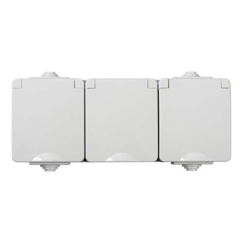 Gniazdo zasilające francuskie z ochroną styków TEKNO IP65GR GN3x2P+Z