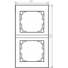 Ramka podwójna pionowa LOGI 02-1520-002 bi biała Kanlux 25122