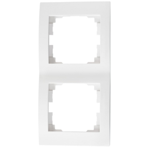 Ramka podwójna pionowa LOGI 02-1520-002 bi biała Kanlux 25122