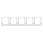 Ramka pięciokrotna pozioma LOGI 02-1500-002 bi biała Kanlux 25121